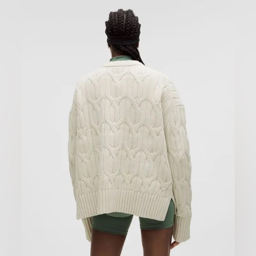 Lululemon Cable-Knit Oversized Crewneck - Picture 2 of 6